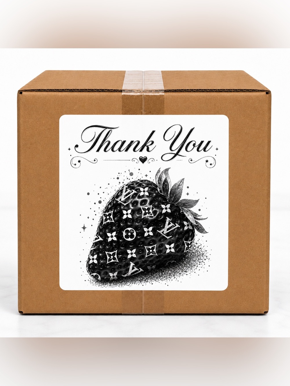 Strawberry Thank You Stickers-100ct